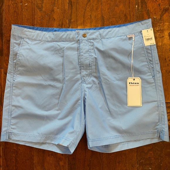 ibiza Other - NWT Mens Ibiza ocean club swim shorts blue gingham size 38